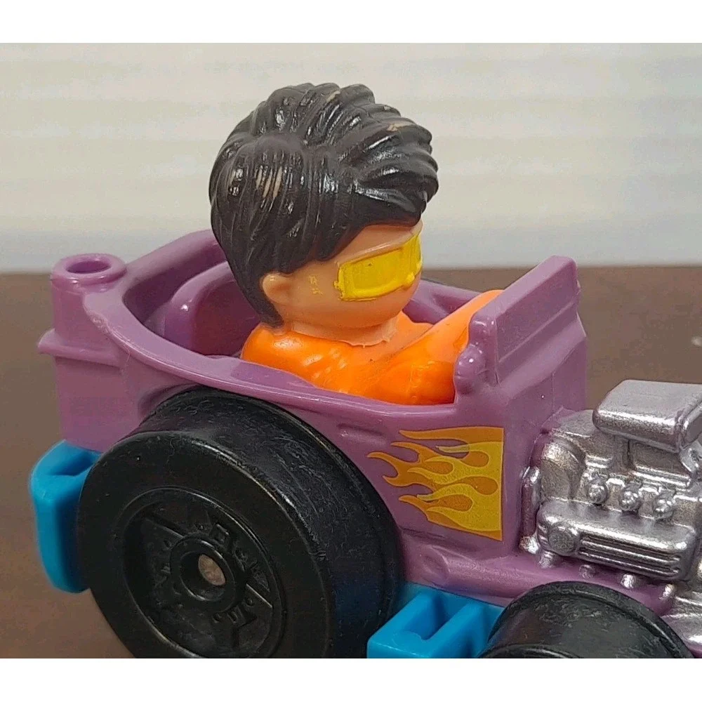 2019 Fisher Price Little People‎ Wheelies Purple Hot Rod GMJ23 Orange Shirt